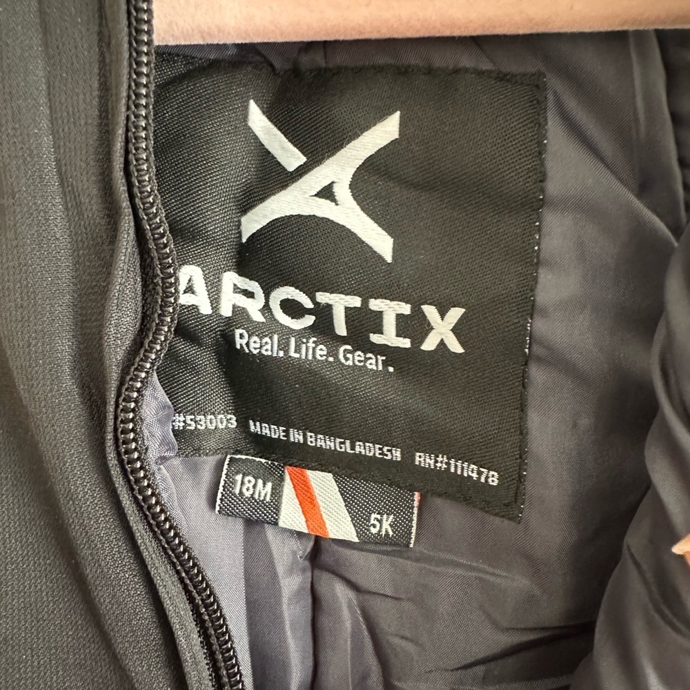Arctix Kids Black Insulated Overalls - Picture 3 of 5